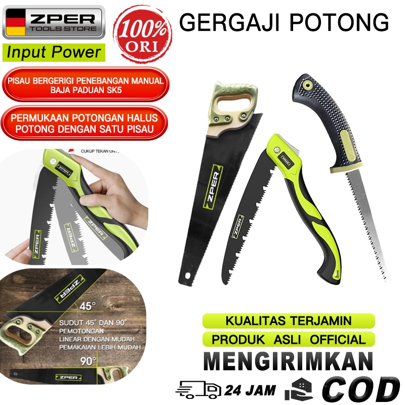 ZPER gergaji besi dahan kayu mini Gergaji Lipat gergaji saku Portabel original Folding Wood Hand Saw