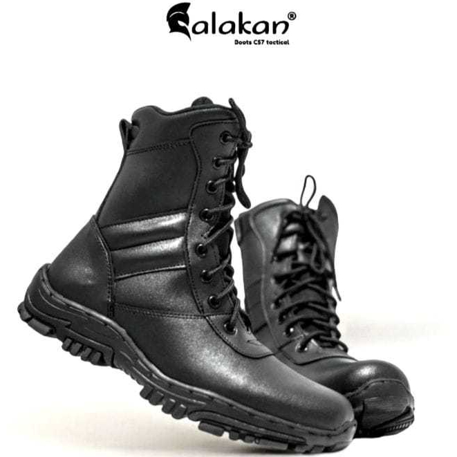 CALAKAN SEPATU PDL JATAH LAMA RESLETING TALI TNI POLRI SECURITY HITAM 8INC