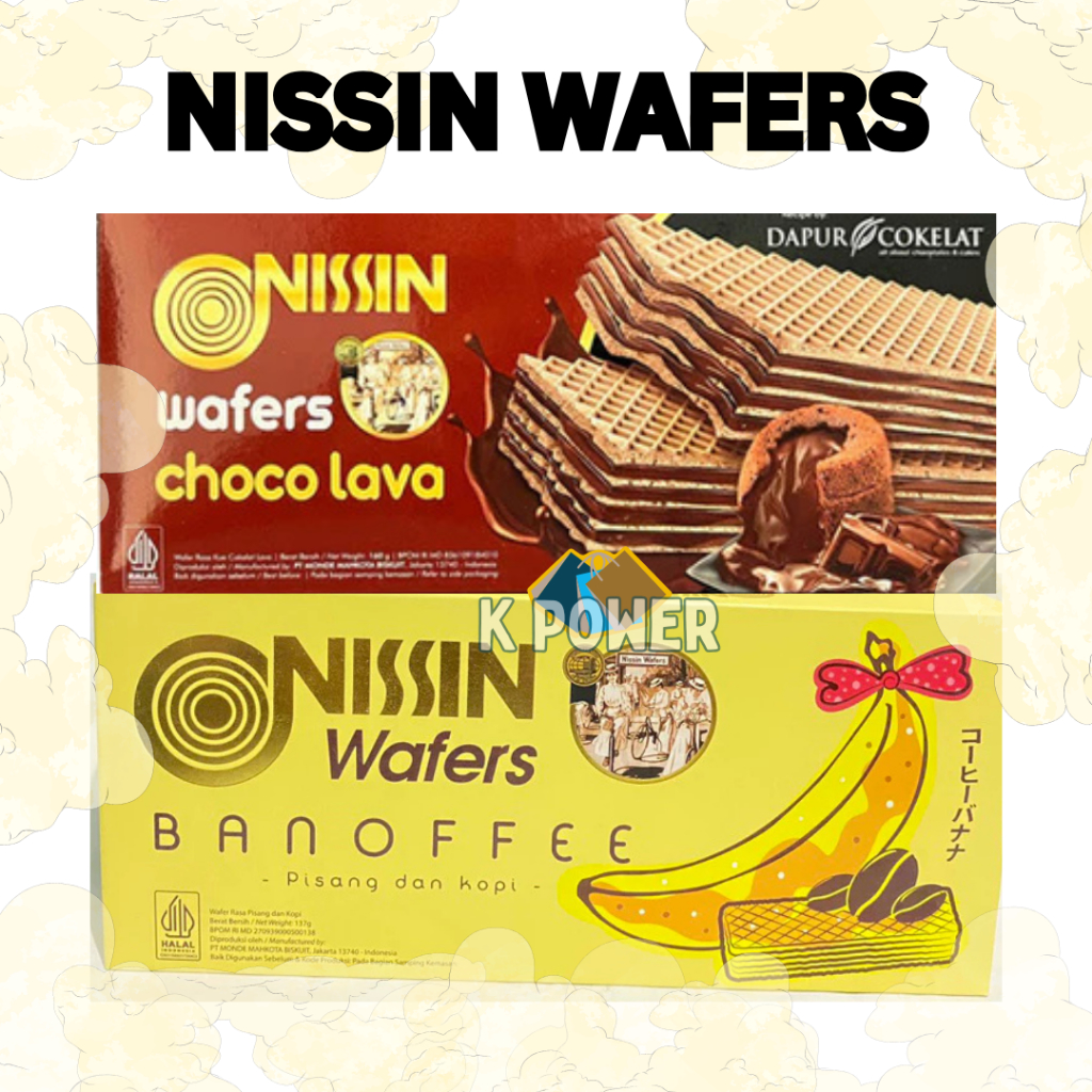 

NISSIN Wafers Dapur Cokelat Choco Lava 160g | NISSIN Wafers BANOFFEE Banana Coffee 137 gram