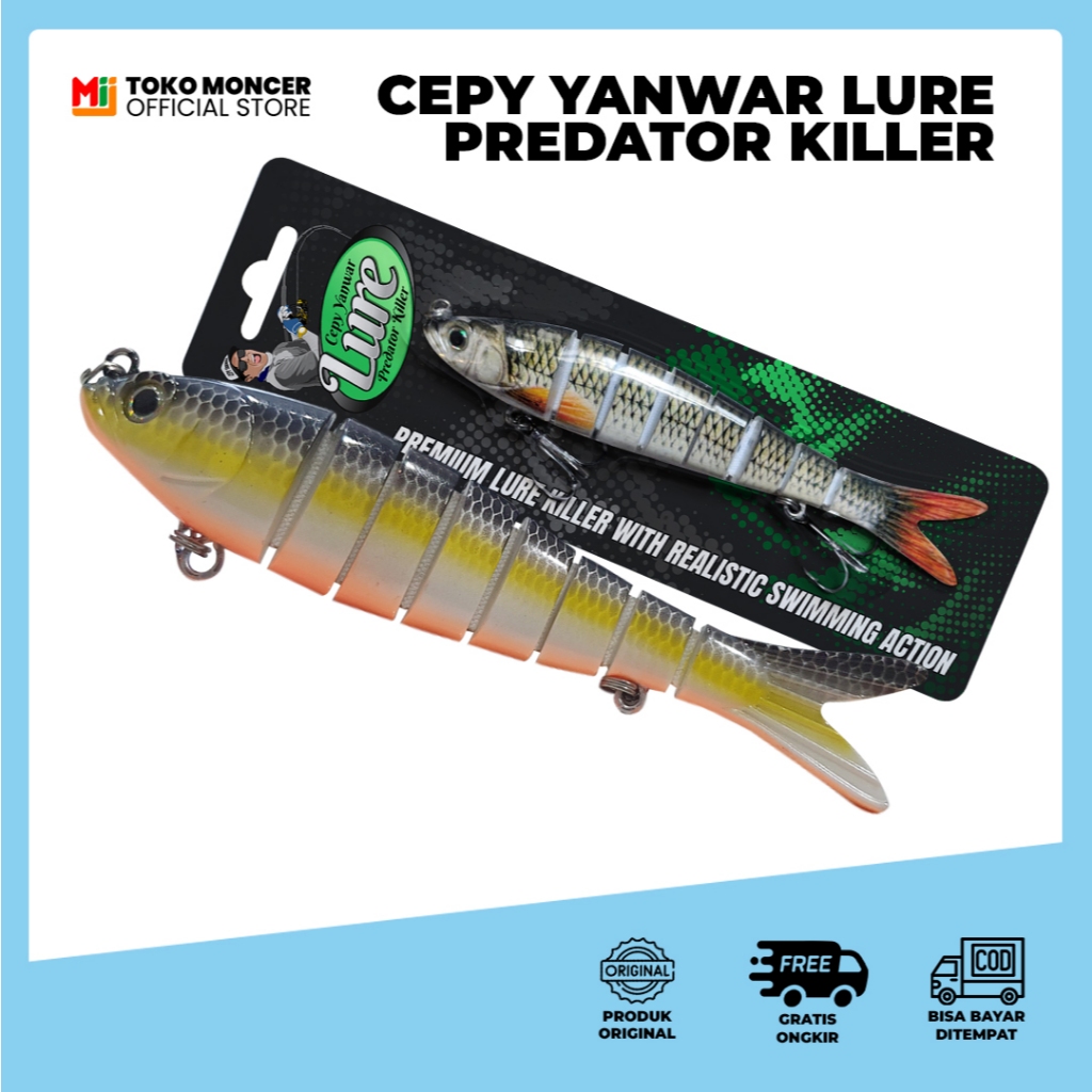 UMPAN BY CEPY YANWAR LURE PREDATOR KILLER WITH REALISTIC SWIMMING ACTION UMPAN LURE JIG CASTING