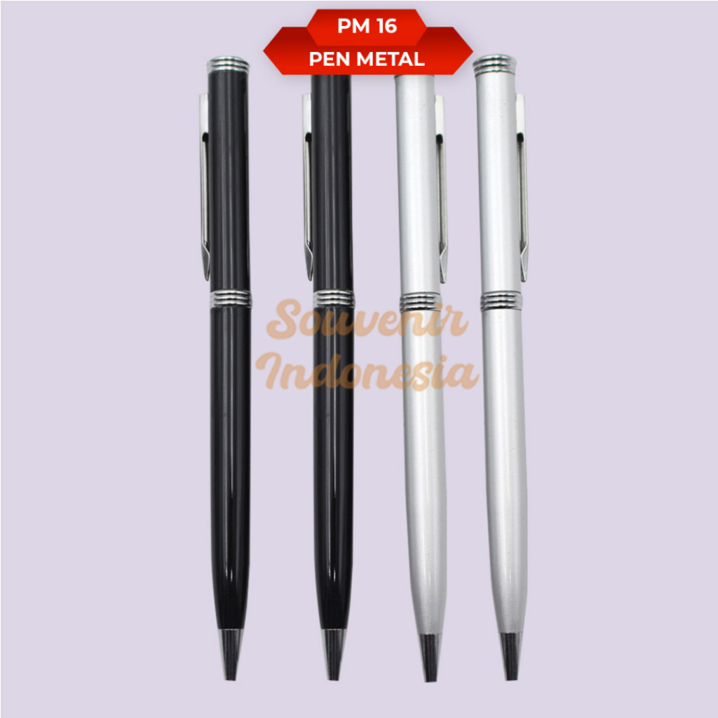 

Pen Metal Pulpen Stainless Bisa Custom Logo/Nama PM 16