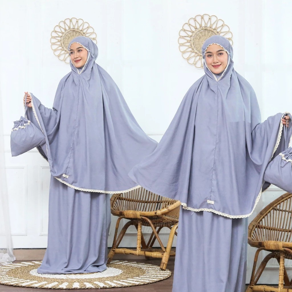 Mukena Katun Renda Travel Tas Kecil Premium - Mukena Dewasa Mukenah Dewasa Mukena Travel Mukena Trav