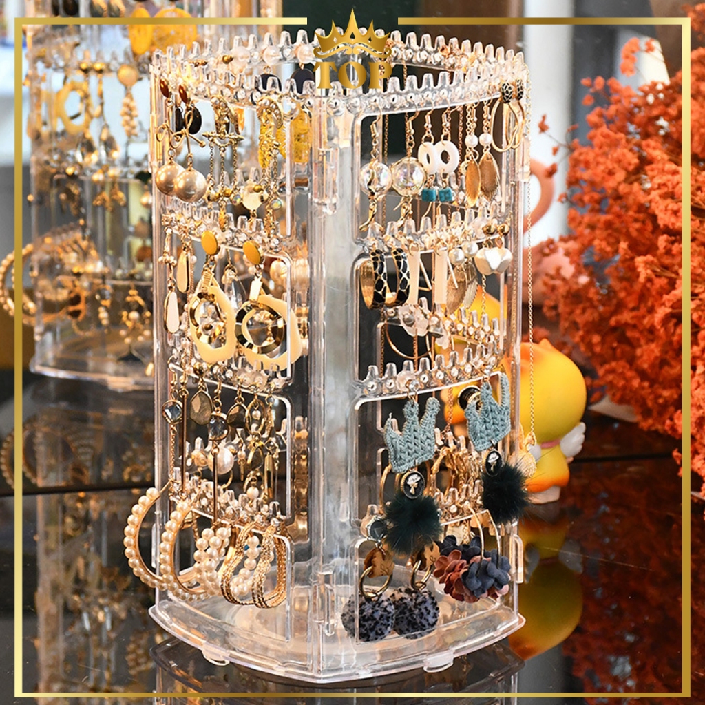 Arcturian Rak Anting Putar 360 Rak Kalung Rak Tempat Anting Kalung TOP380