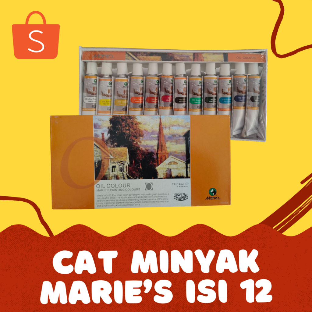 

Cat Minyak Marie's Isi 12 Warna (12x12ml)
