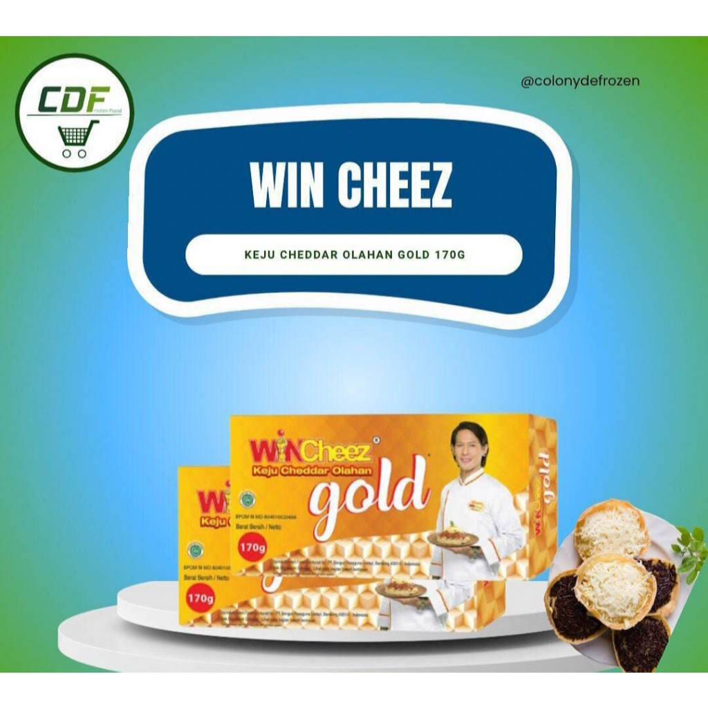 

WIN CHEEZ Keju Cheddar olahan Gold 170gr