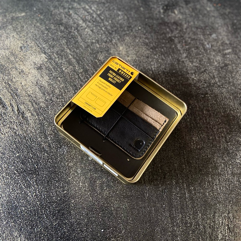 Carhartt Patina Leather Front Pocket Wallet Black (BNWT)