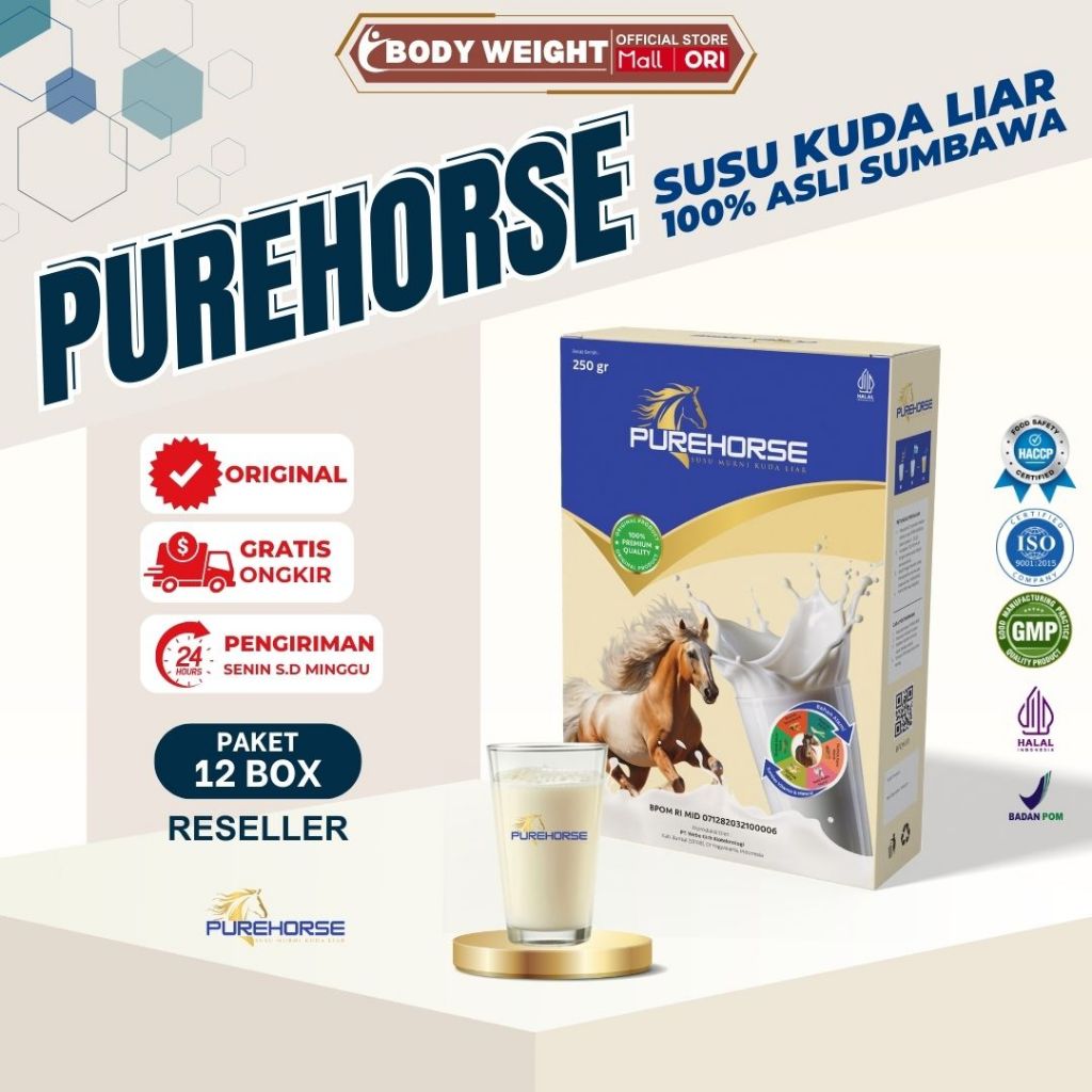 

Susu Kuda Pure Horse Jaminan Original 100% dari Sumbawa Cepat Atasi Ashma, Batuk, Pegal Linu dan osteoporosis Kemasan 250gram Paket 12 box