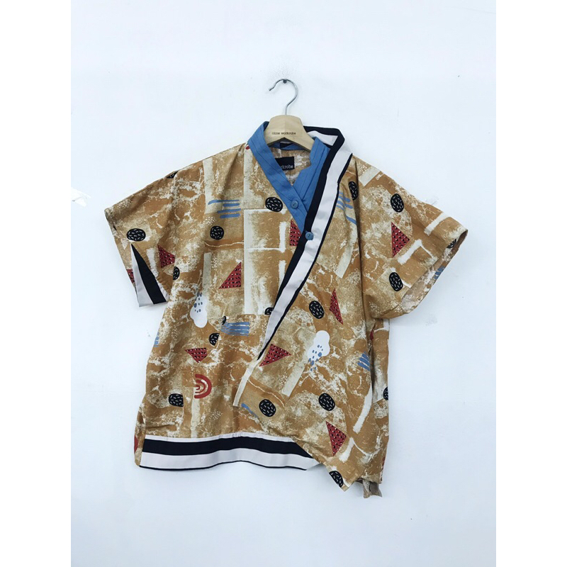 OLINE WORKROBE - SIMPLY HARUKO TOP IN MARBLE BROWN