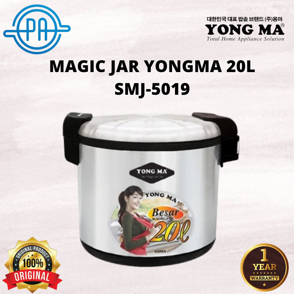 MAGIC JAR YONGMA SMJ 5019 / PENGHANGAT NASI SMJ-5019 / SMJ5019 SILVER 20L LITER