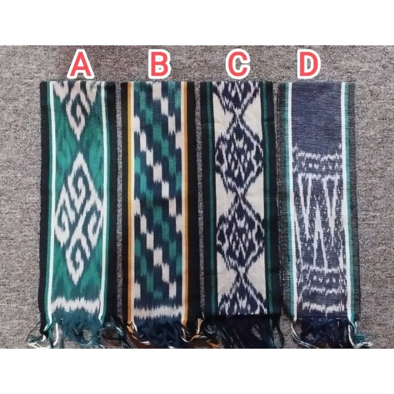 Syal Tenun Ethnic L12 Motif Toraja Dayak Sintang Kalimantan Lurik