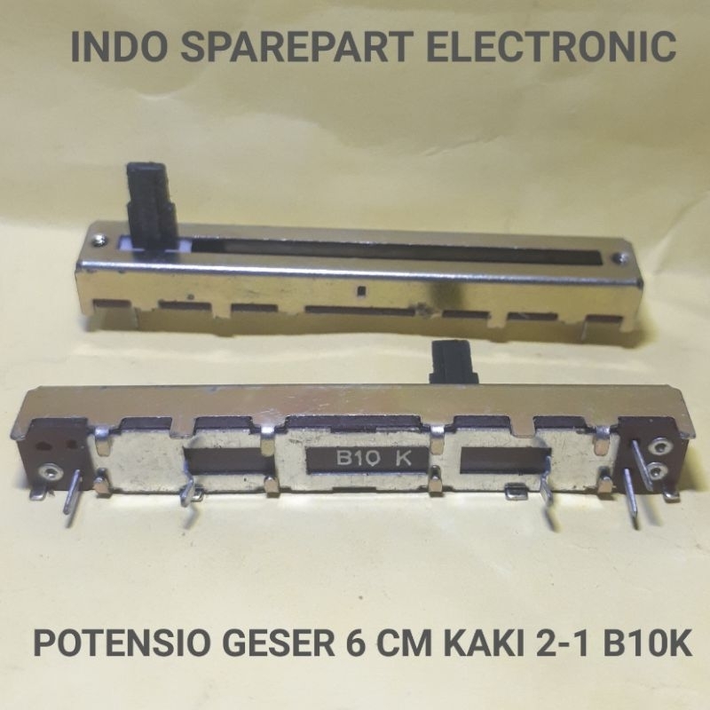 potensio geser 6 cm kaki 2-1 B10K/10K