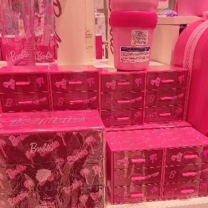 Laci Tempat make up perhiasan Storage Box Miniso x Barbie
