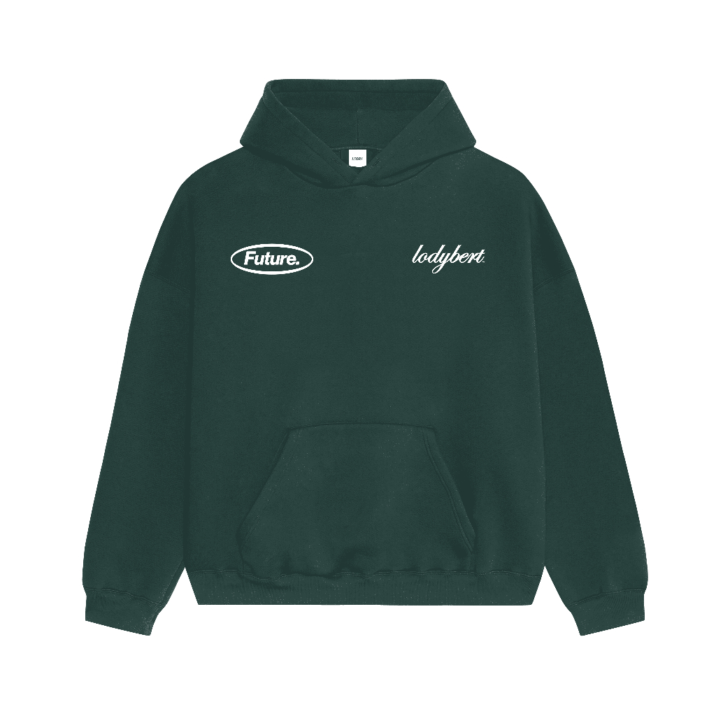 Lodybert Hoodie Pullover Boxy Future Dark Green