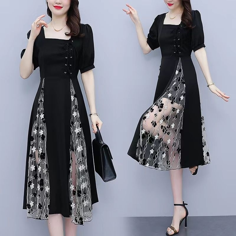 Gaun Dress Hitam Korea