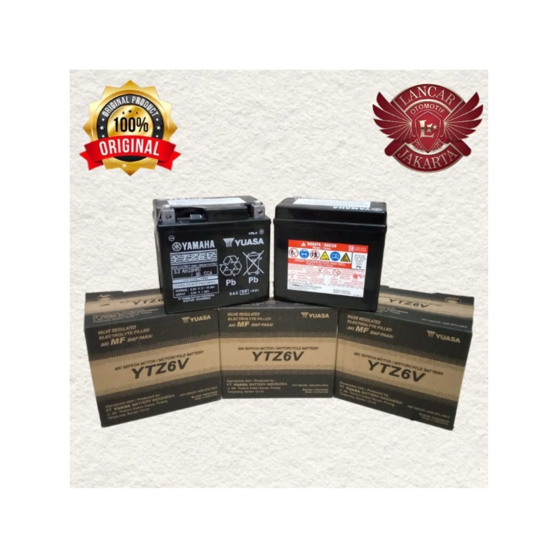 AKI MOTOR YUASA YTZ6V / AKI ORIGINAL YAMAHA YUASA YTZ6V/ NMAX OLD / AEROX / LEXI / FREEGO / FILANO