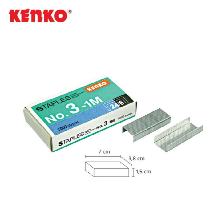 

STAPLES / ANAK STEPLER / ISI HEKTER / ISI ULANG JEPRETAN / REFILL STAPLER HD30 HD50 / STAPLES KENKO 3 (24/6)