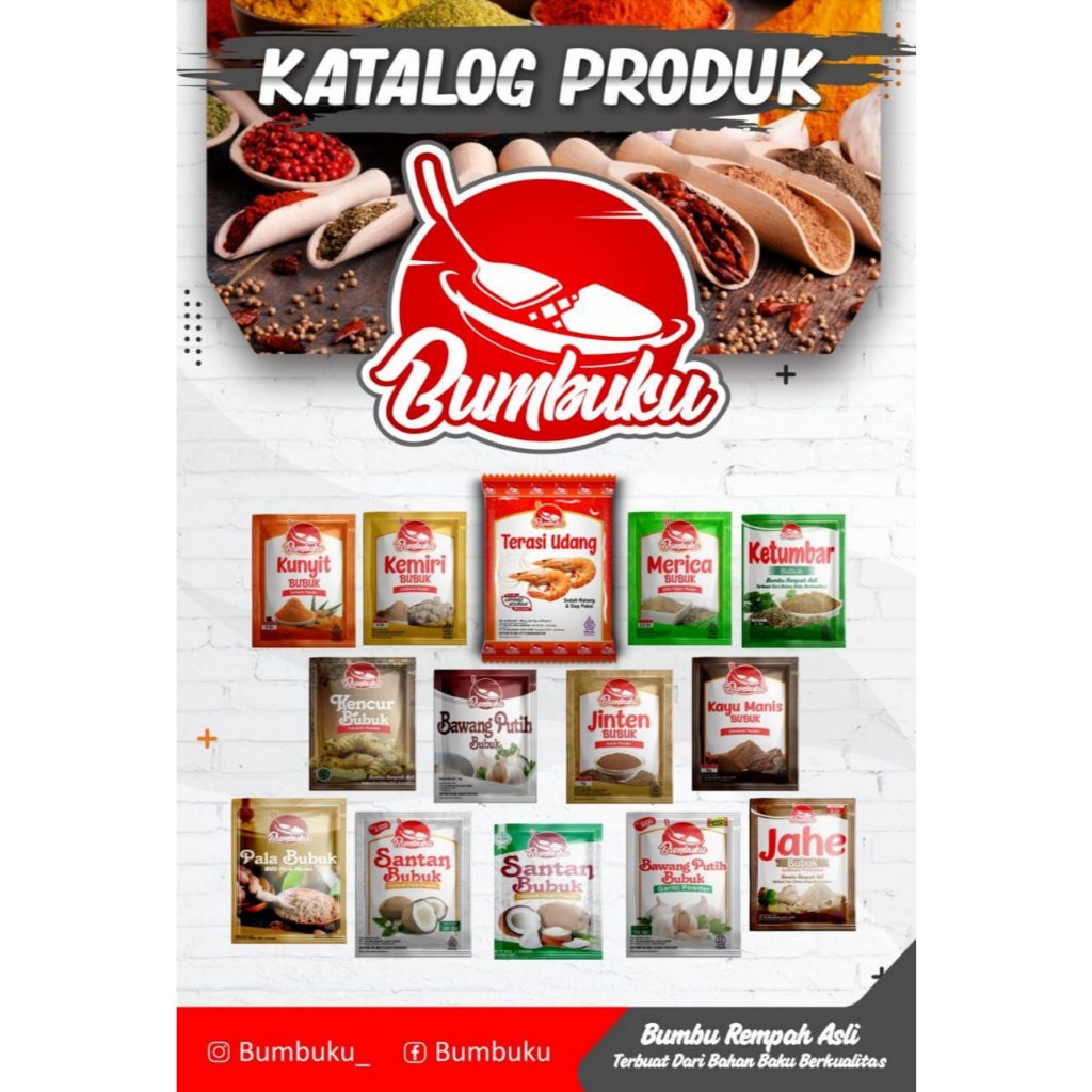 

BUMBUKU BUMBU BUBUK BAWANG PUTIH, MERICA, KETUMBAR, KUNYIT, ALL VARIAN