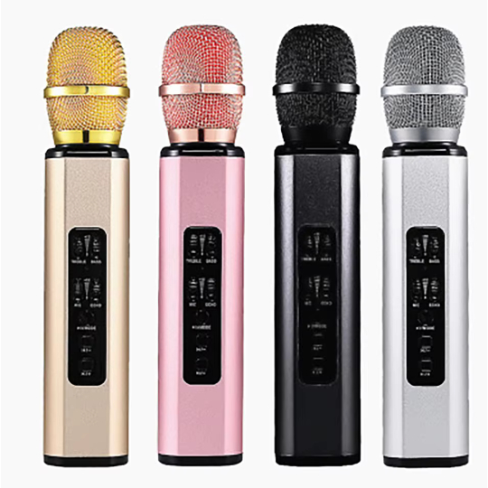 Mik Karaoke K6 Handheld Microphone Bluetooth Portable Speaker