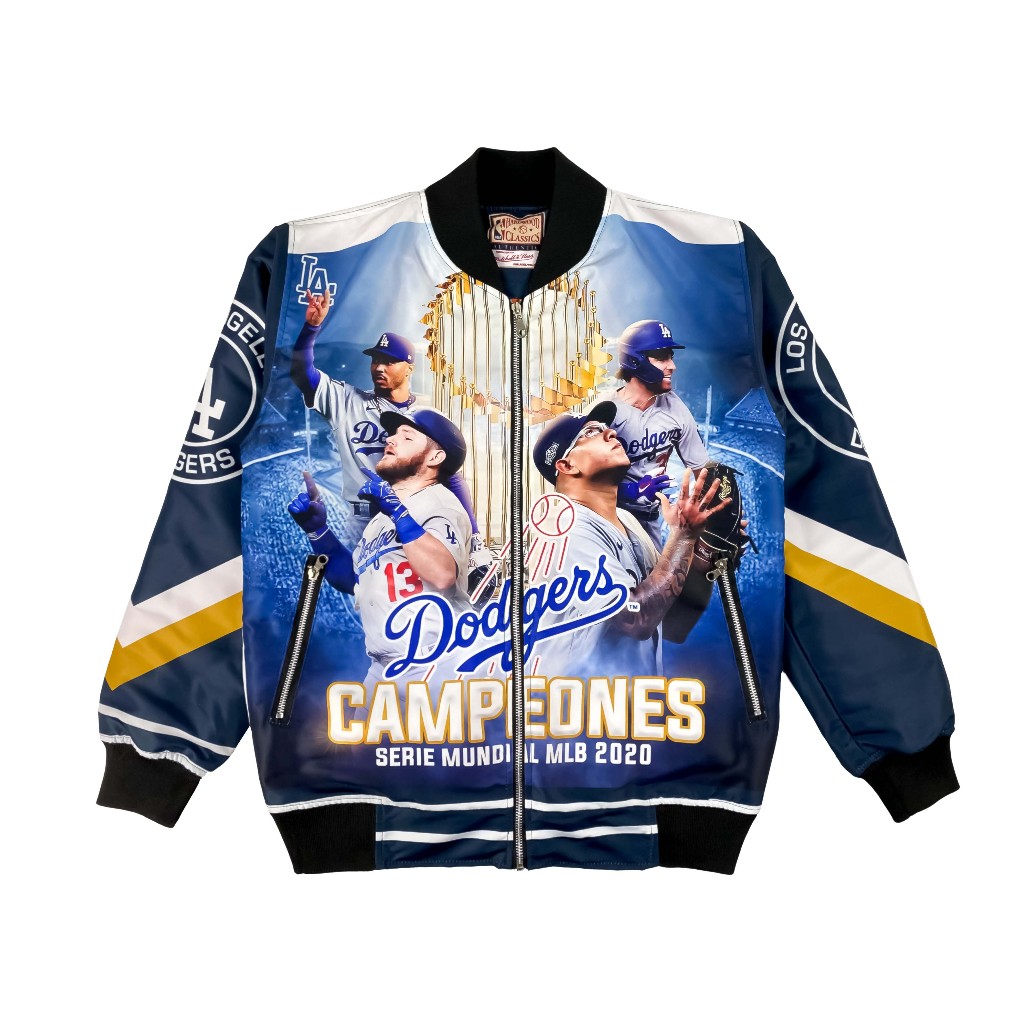 Los Angeles Dodgers Varsity Baseball  Jacket Print Sublime Zipper Up