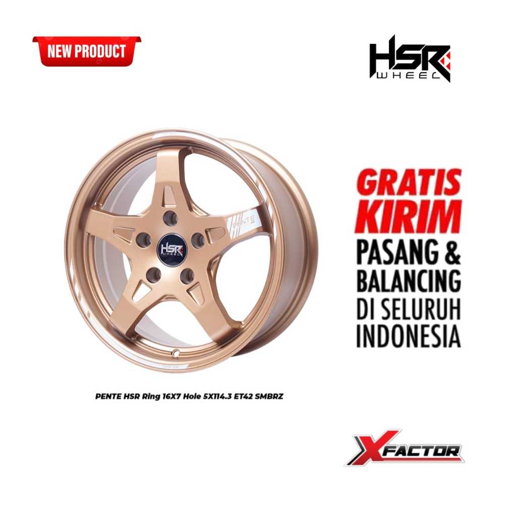 VELG RUSH R16 VELG HSR RING 16 HSR PENTE R16X7 H 5X114,3 ET 42