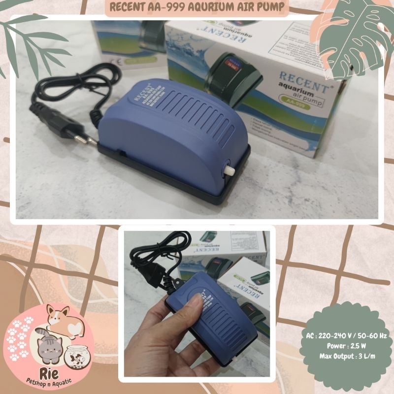 Xcamellyaa Recent Aa-999 Mesin Aerator 1 Lubang Recent Aa999 Air Pump 1 Output