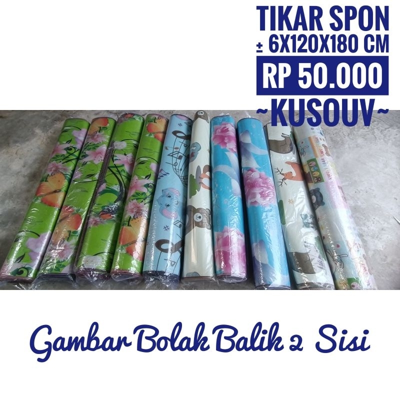 Tikar Spon/Tikar Foam/Karpet Spons Bolak Balik