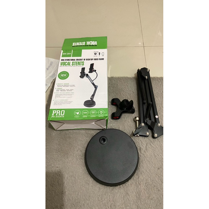 PRELOVED Multifunctional Bracket S77 Stand HP Meja Overhead Fahrenheit Putar 360 Derajat / Holder HP