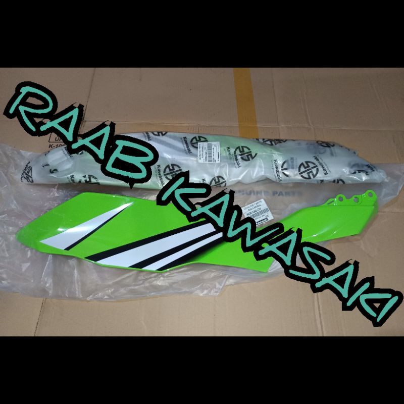 cover tangki hijau stiker anniversary set ninja 250 rr mono original kawasaki