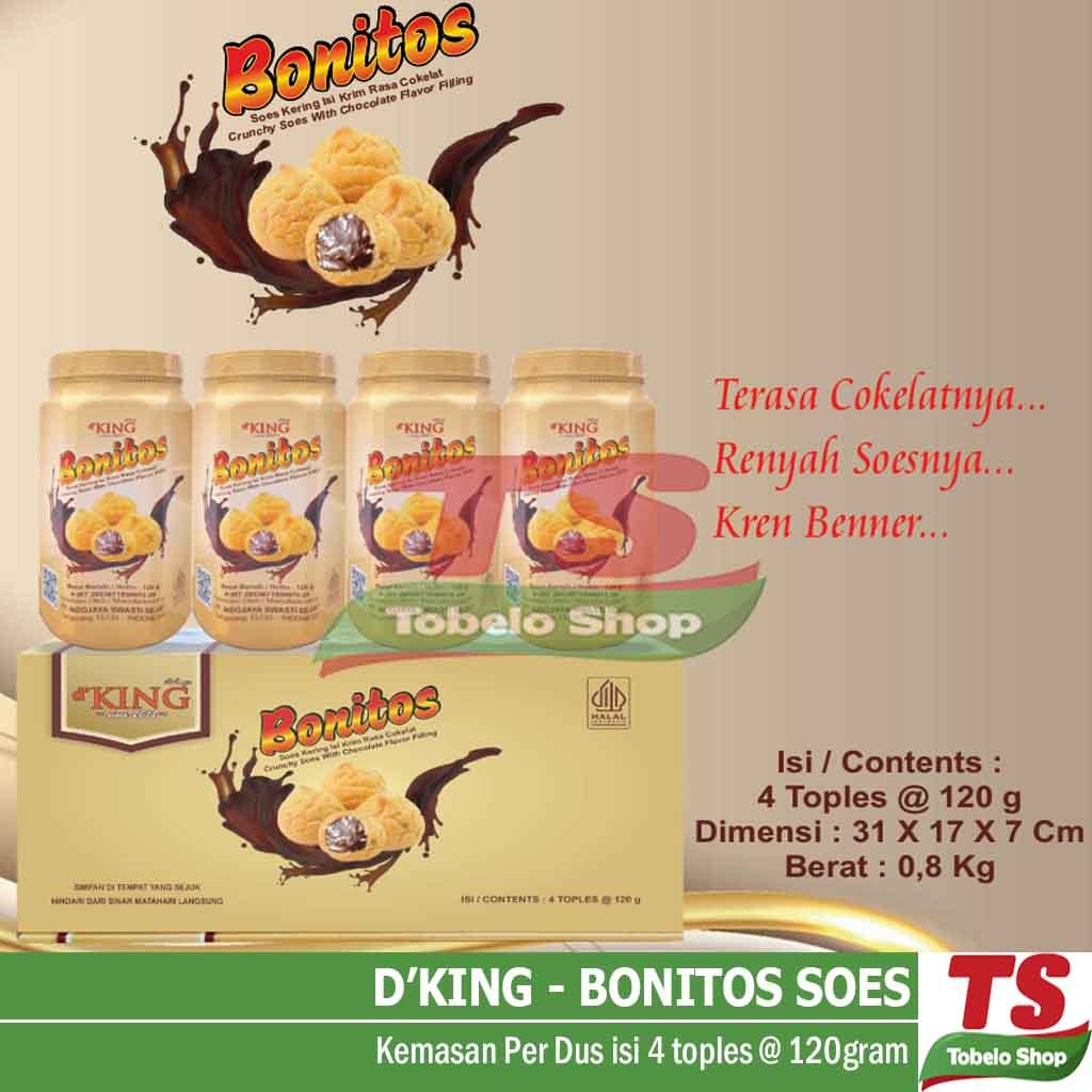

D'KING BONITOS SOES COKELAT (DUS) isi 4 toples / DKING SOES KREM BALLEN COKLAT / D'KING SOES COKLAT