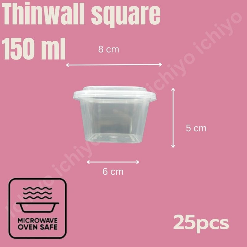Thinwall Square 150ml Cup Puding Victory