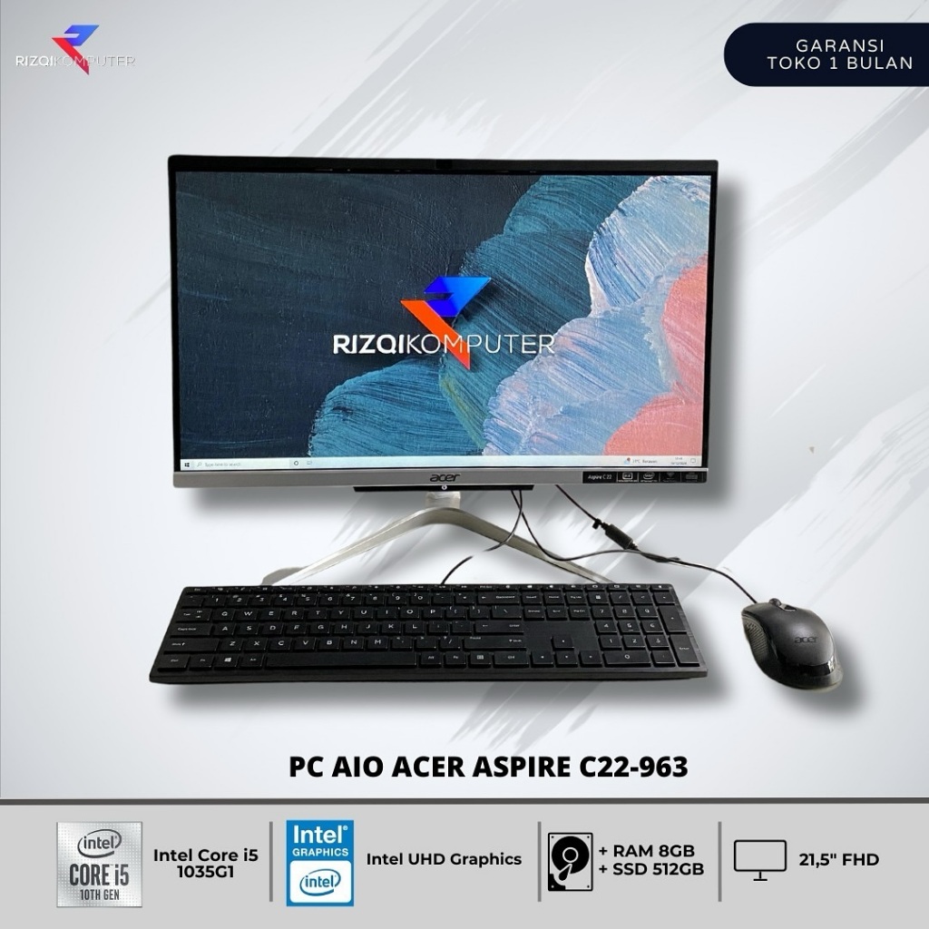 PC AIO Acer Aspire C22-963 Intel Core i5-1035G1 Ram 8GB SSD 512GB bangh