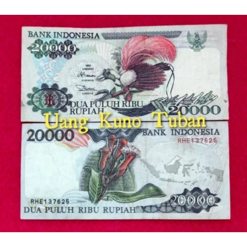 Uang kuno 20.000 cenderawasih