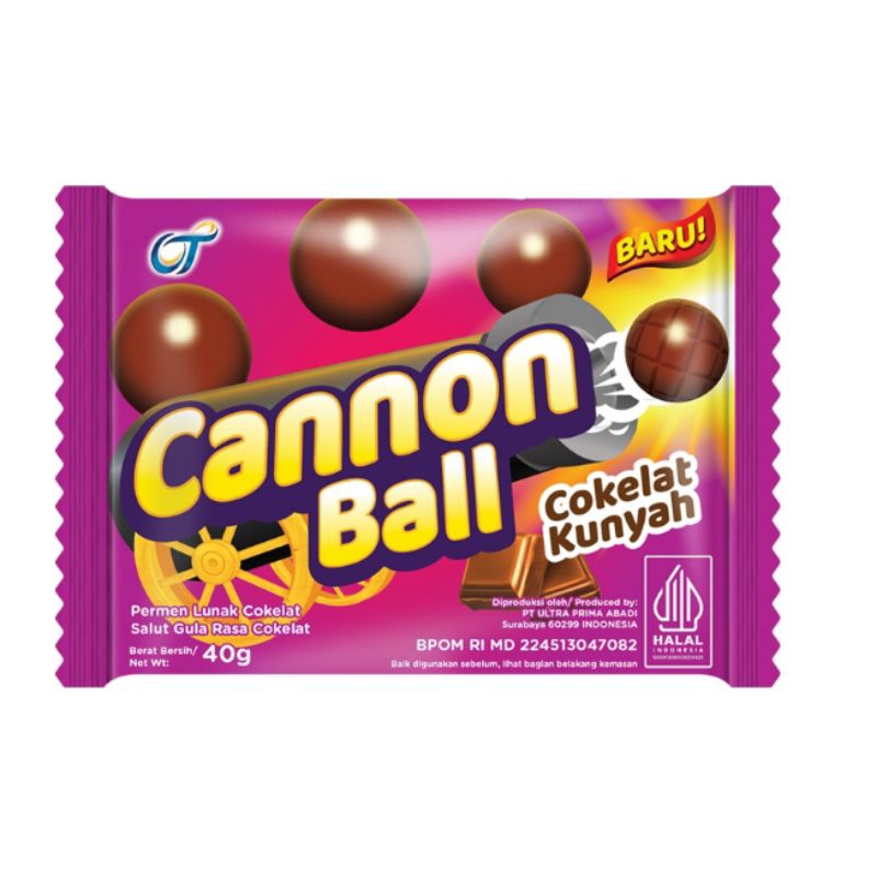 

Cannon Ball Permen Cokelat 40 g