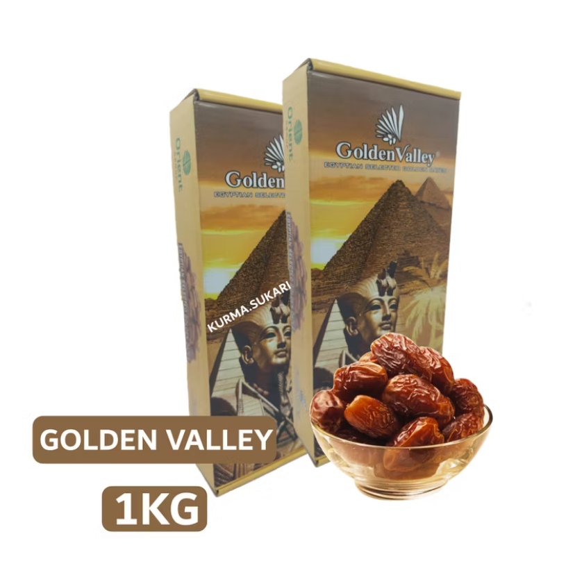 

Kurma mesir Golden Valley 1kg | kurma mesir super/ Kurma Mesir 1kg Oleh oleh haji umroh