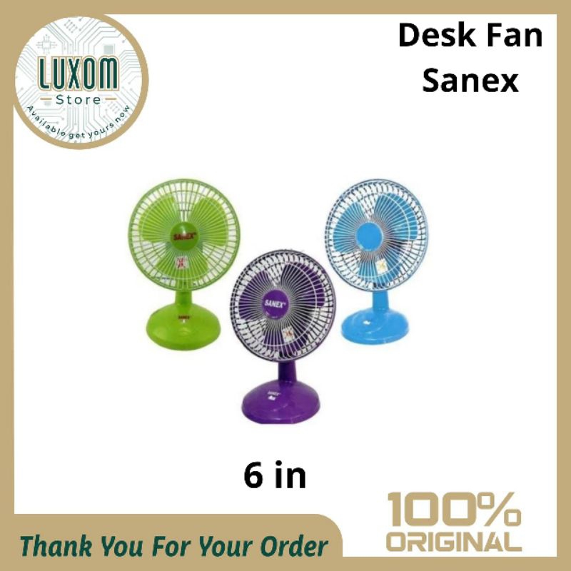 Desk Fan sanex 6inch/Kipas angin meja/sanex/6 inch