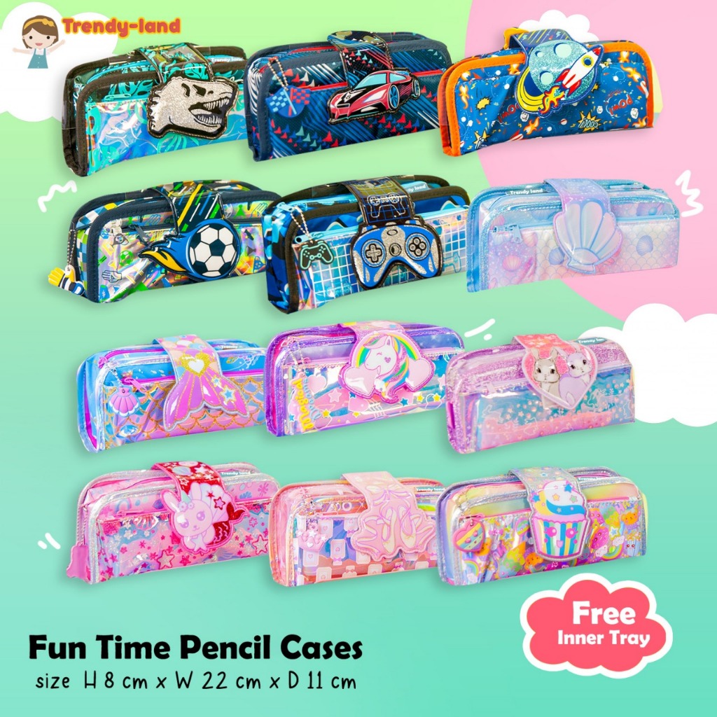 

Trendyland animals time 2-in-1 Pencil case tempat pencil anak animal FTGM