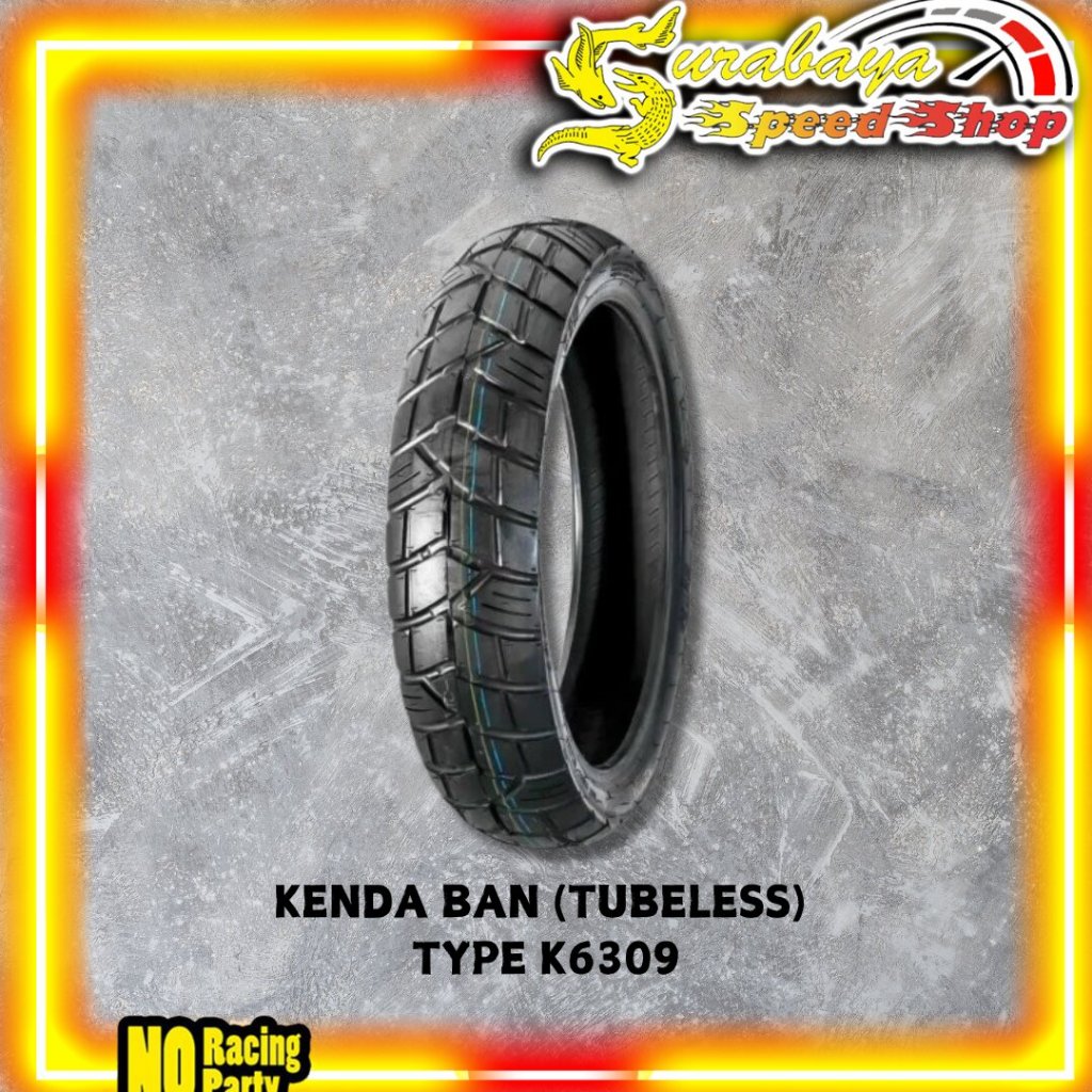 Ban Motor Kenda K6309 Tubeless Ring 17 Ukuran 110/80 Ban luar Tubeless Motor Touring Original 100%