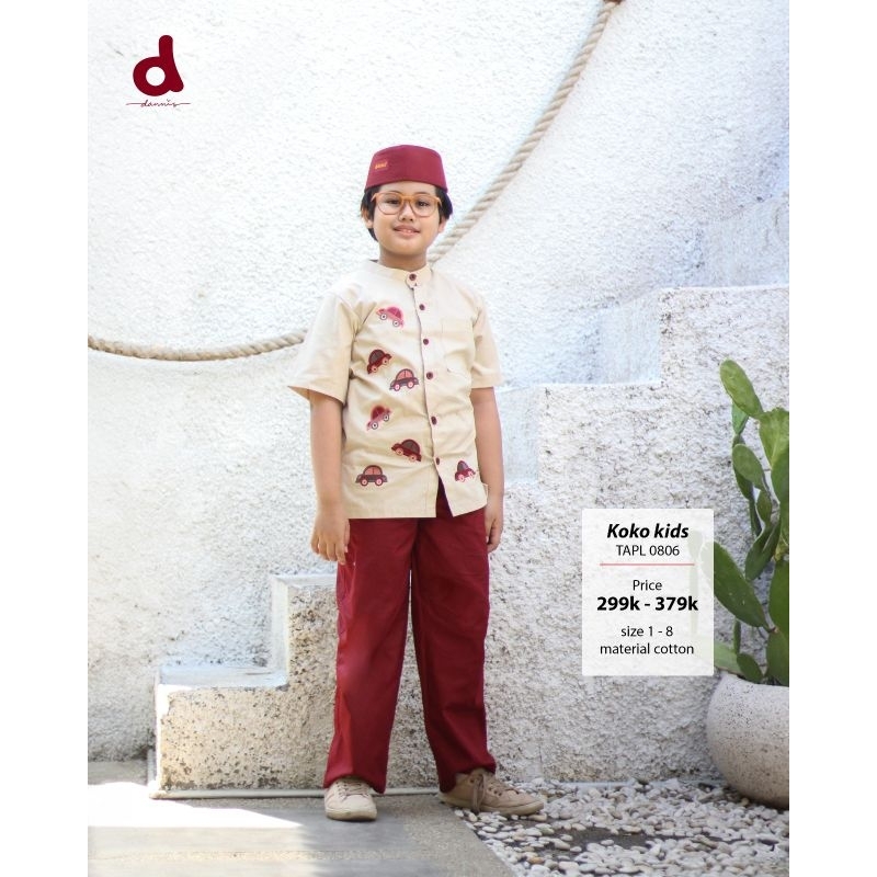 Koko Anak Katun Dannis TAPL 0806 Lengan Pendek.
