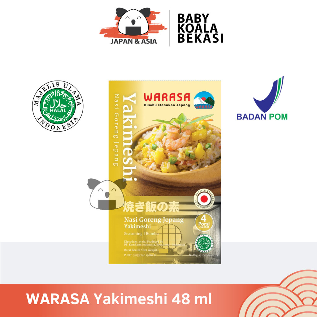 

WARASA Yakimeshi Nasi Goreng Jepang Instan 48 ml Halal │ Bumbu Nasgor -BKS