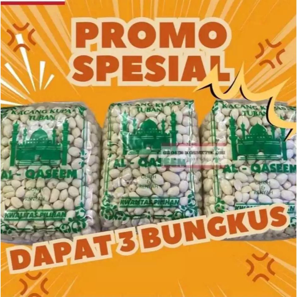 

(PAKET ISI 3 PAK) KACANG TUBAN KACANG KUPAS TUBAN ASLI TINGGAL GORENG 350grx3bungkus Food Snacks