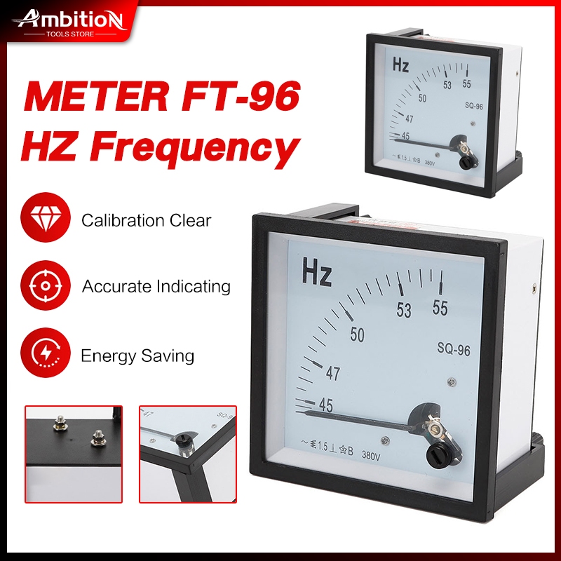 HZ Frequency METER FT-96 JARUM 45-55 HZ/220V Frekuensi 96cmx96cm/Pemasangan Mudah Terbaik