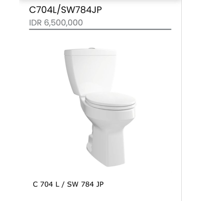 Closet Kloset duduk TOTO Close Coupled Toilet Kualitas1 Grade A C704L