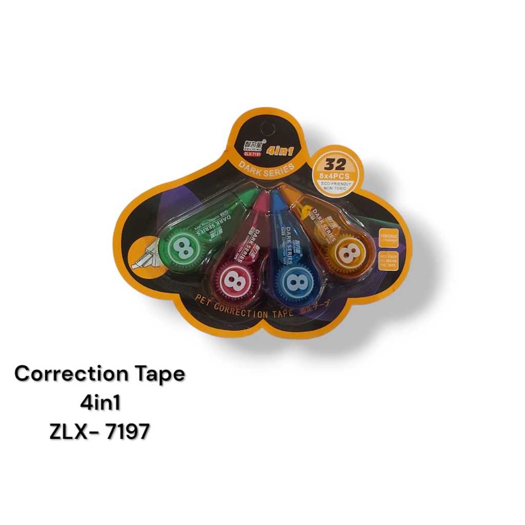 TIP EX TIP-X KERTAS ROLL CORRECTION TAPE SET 4 LUCU  MINI