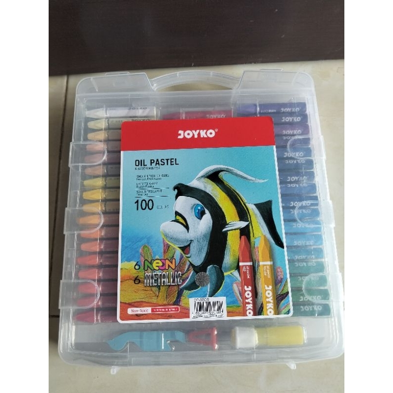 

Crayon Joyko Oil Pastel 100 warna free pensil Joyko