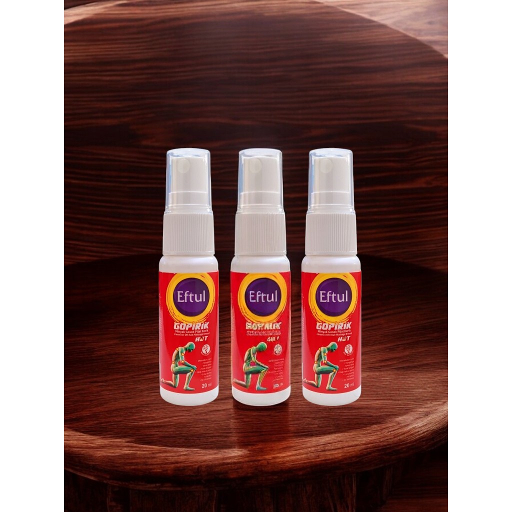 Eftul Gopirik Hot 20ml Minyak Gosok Pijat Kerik
