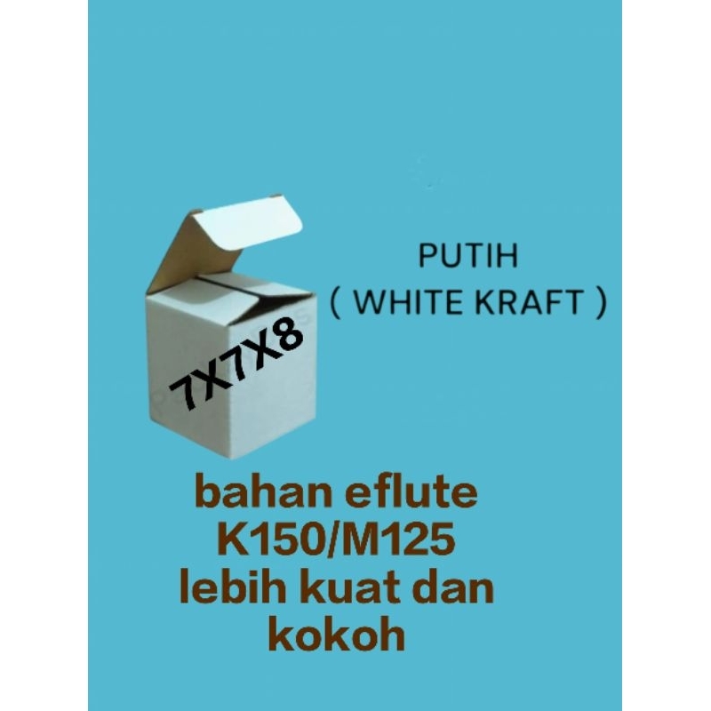 

dus packing DIE CUT 7X7X8 WARNA PUTIH