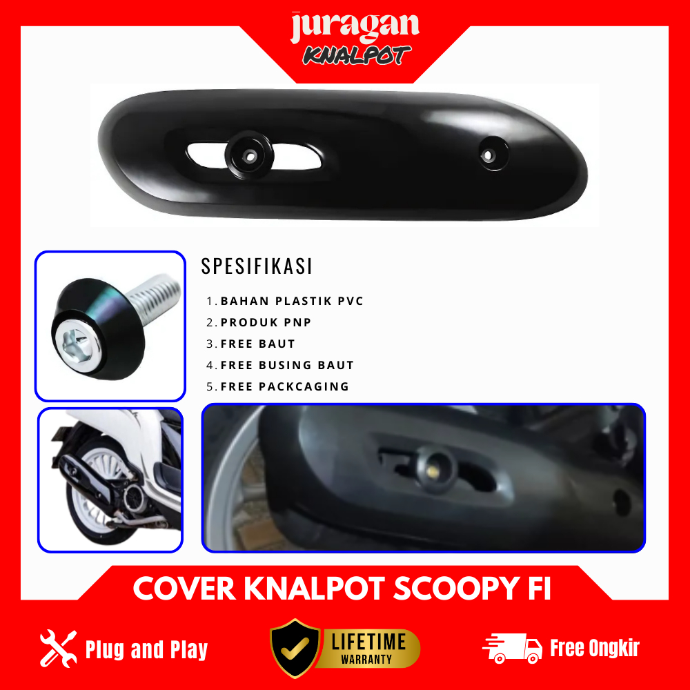 Cover knalpot scoopy old - cover knalpot scoopy fi - tameng knalpot scoopy fi