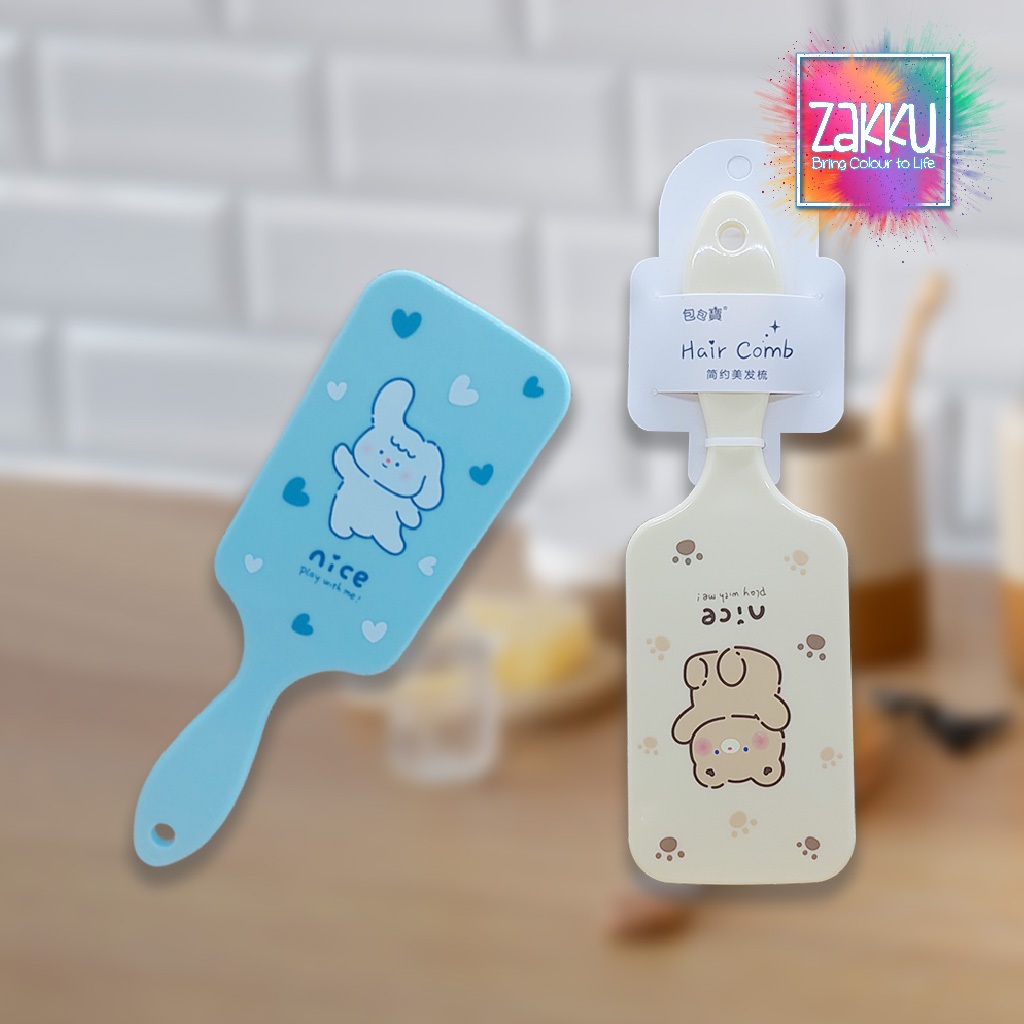 HAIR BRUSH RECTANGLE/ WET BRUSH/ SISIR BLOW/ SISIR RAMBUT LUCU KOREA BENTUK PERSEGI PANJANG (RFZ27.1
