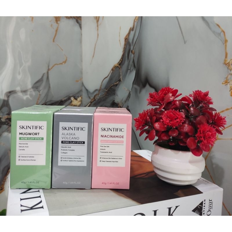 Skintific Claymask stik Mugwort Volcano Niacinamide Claymask Skintific