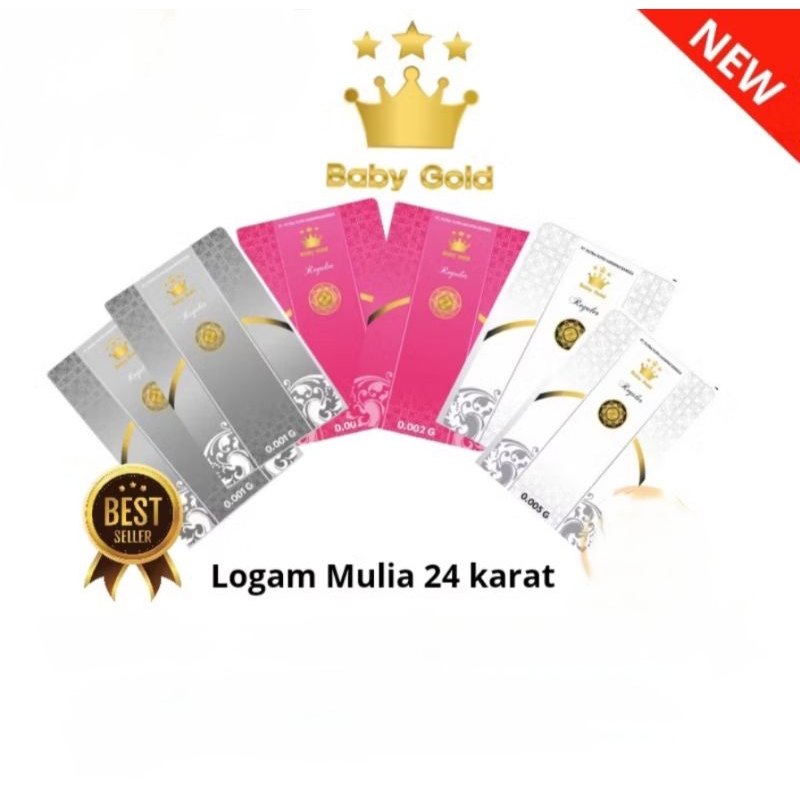 BABY GOLD EMAS MINI 0.001G HADIAH THR LEBARAN UNTUK ORANG TERSAYANG